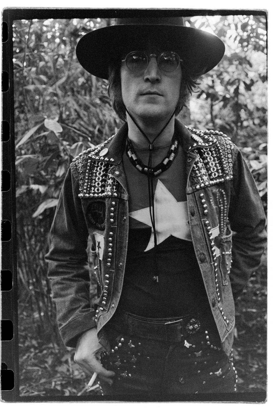<div class="inline-image__caption"><p>John Lennon in the woods at Tittenhurst on July 22, 1971.</p></div> <div class="inline-image__credit">Peter Fordham © Yoko Ono Lennon</div>