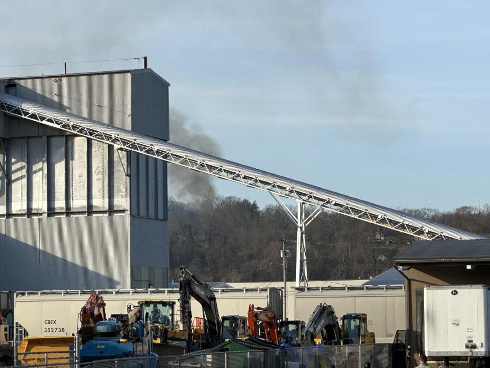 Smoke could be seen from an explosion miles away in Crescent Township.