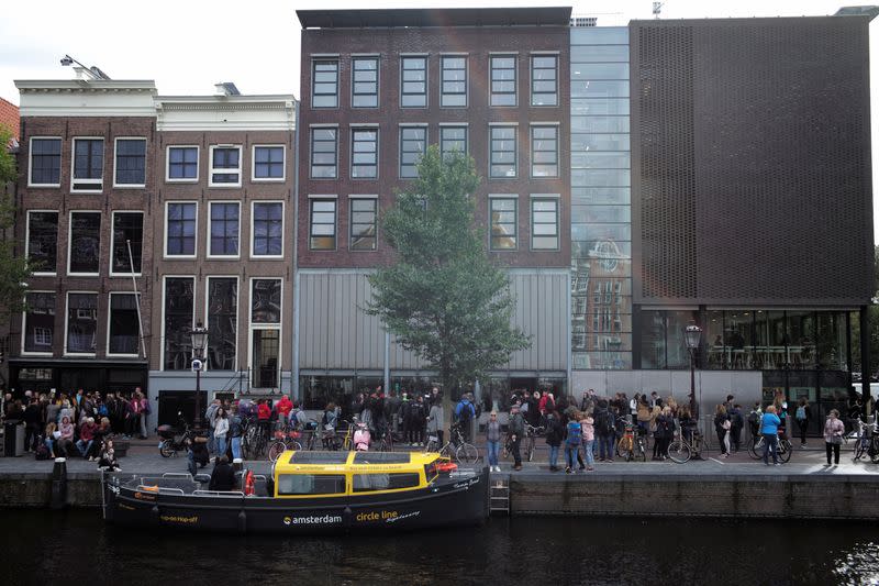 FILE PHOTO: A view of Anne Frank House in Amsterdam