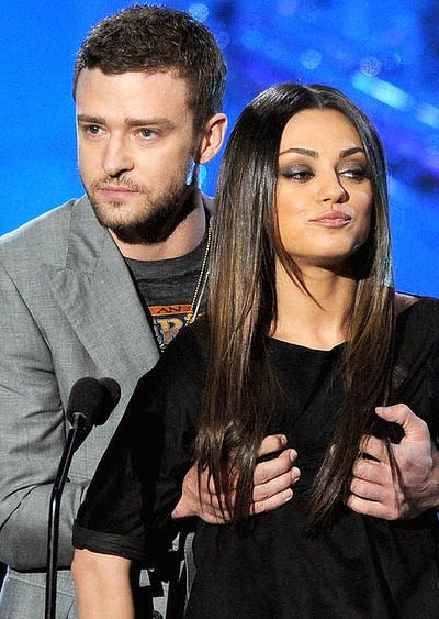 Justin Timberlake and Mila Kunis