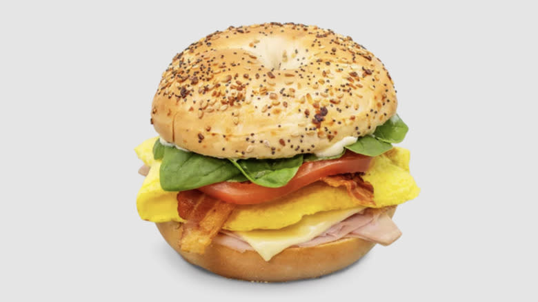 ham bagel sandwich