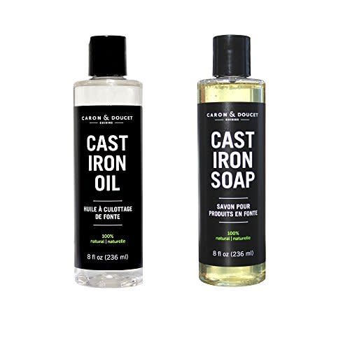 how to clean cast iron oil soap bundle