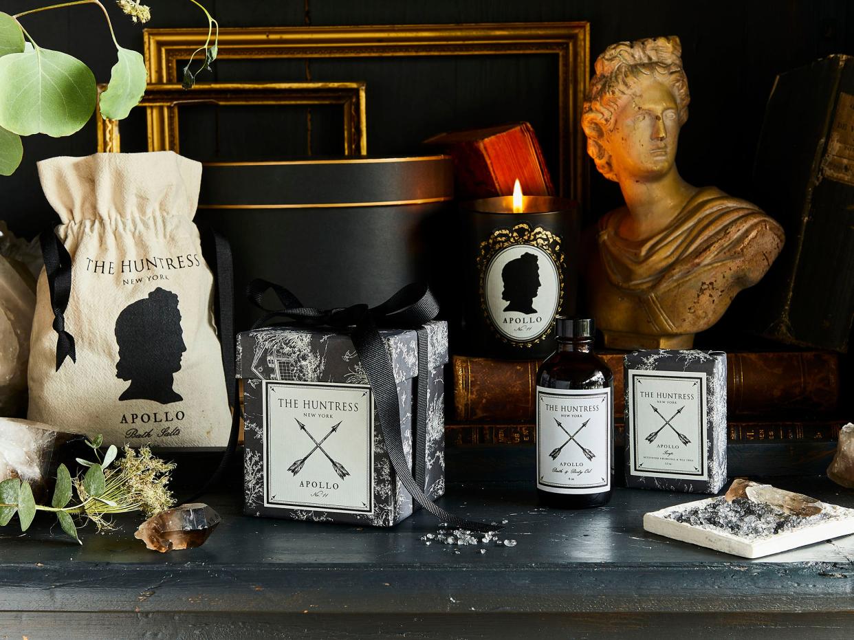 <p><a href="https://www.thehuntressny.com/collections/the-bath-ritual-collection/products/apollo-bath-ritual-collection-no-11" rel="nofollow noopener" target="_blank" data-ylk="slk:Shop Now;elm:context_link;itc:0;sec:content-canvas" class="link rapid-noclick-resp">Shop Now</a></p><p>Apollo Bath Ritual Collection</p><p>thehuntressny.com</p><p>$275.00</p><span class="copyright">Courtesy of the Huntress</span>