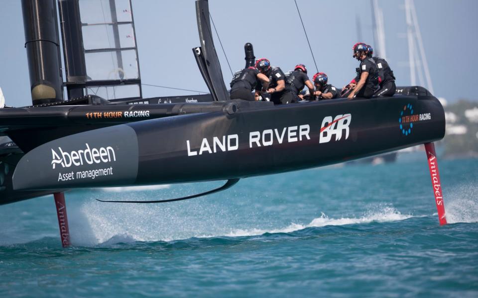 Land Rover BAR threw away a promising start, falling to a resounding defeat against Oracle Team USA - Credit: Lloyd images