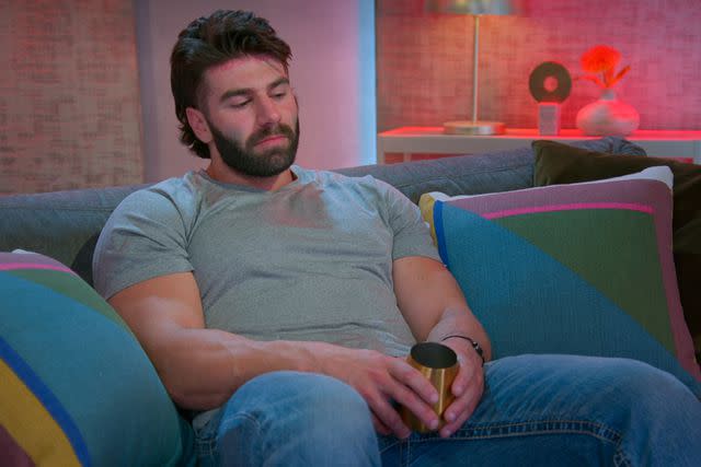 <p>Netflix</p> Trevor in the pods in 'Love is Blind' season 6