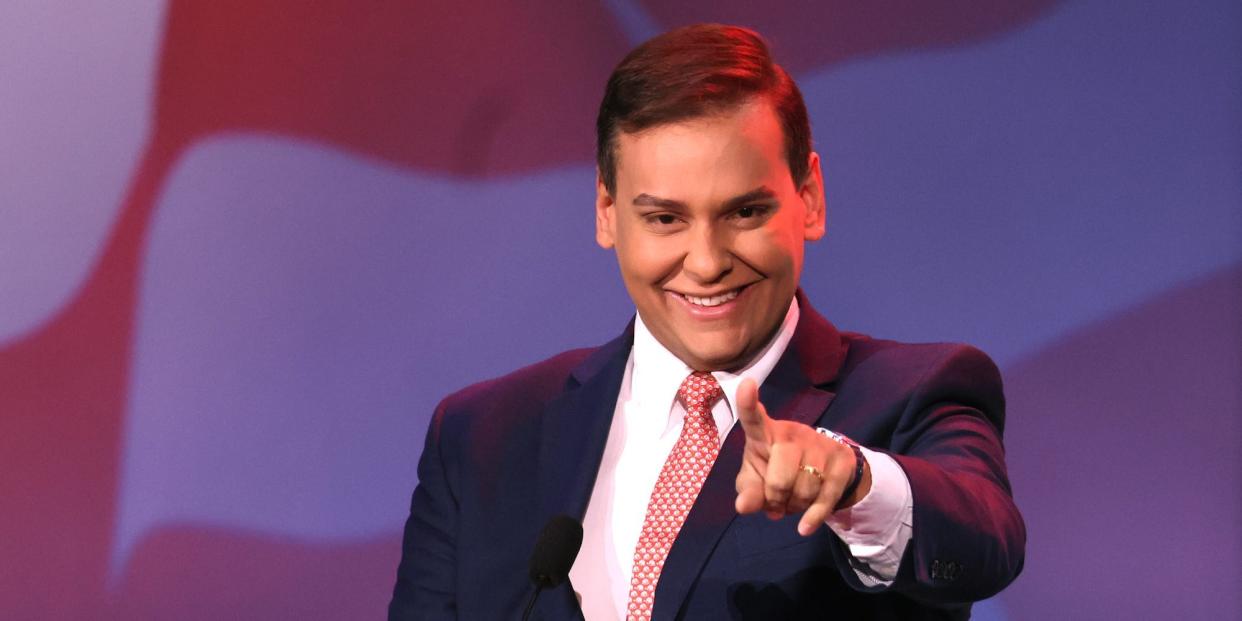 Representative-elect George Santos at the Republican Jewish Coalition annual leadership meeting on November 19, 2022 in Las Vegas, Nevada.