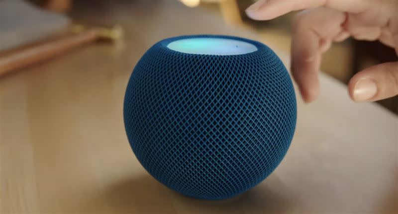 HomePod mini 新款黃色、橙色和藍色版，將在11/2開賣。 （圖／資料照）