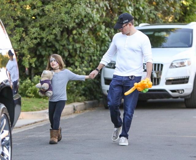 Matt Damon celebrates daughter Gia's birthday in Disneyland