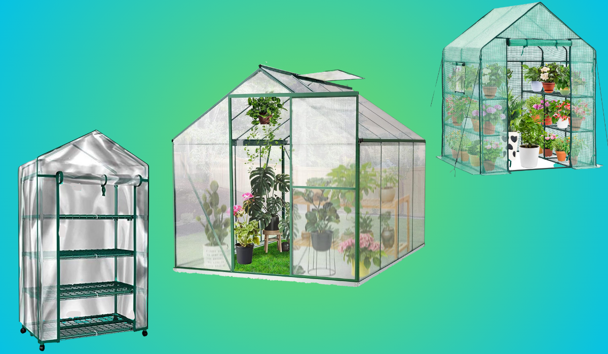 three greenhouses