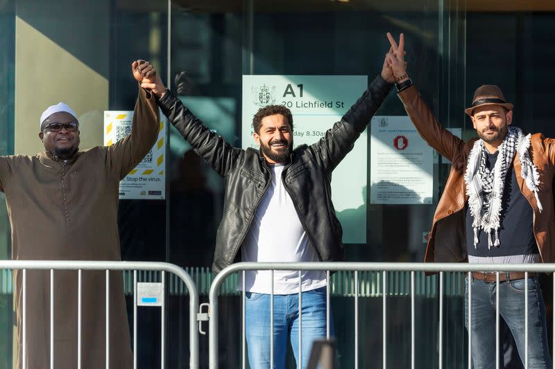 Survivors arrive for the sentencing of mosque gunman Brenton Tarrant in Christchurch