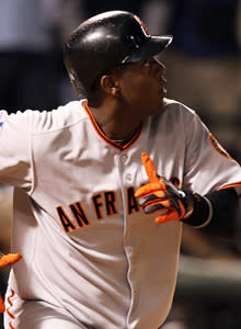 Edgar Renteria's home run helped the Giants bring a first title to San Francisco