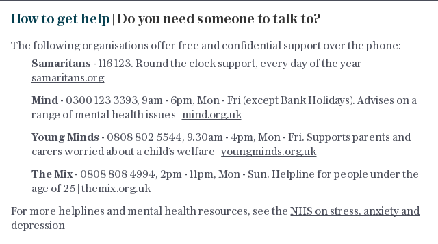 DO YOU NEED SOMEONE TO TALK TO?