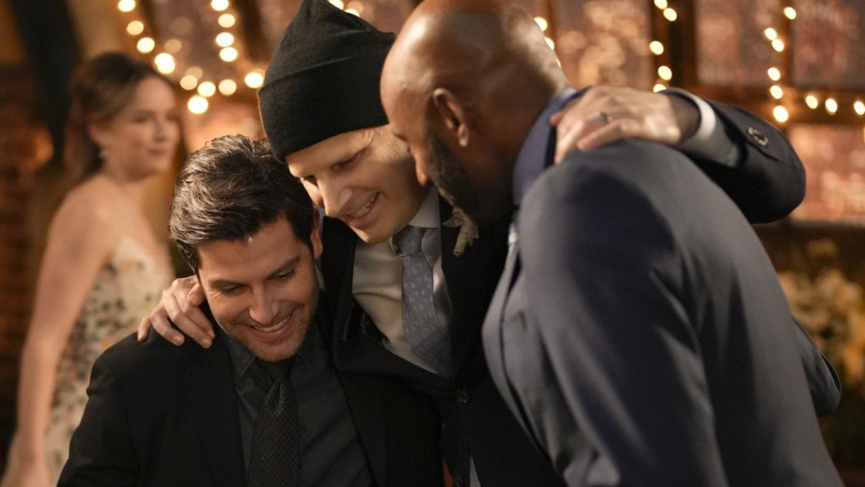  David Giuntoli, James Roday Rodriguez and Romany Malco on A Million Little Things. 