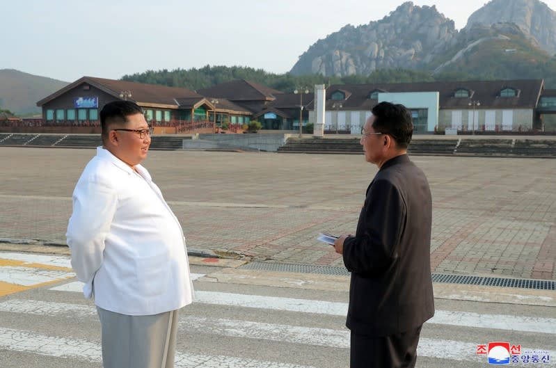 North Korean leader Kim Jong Un inspects the Mount Kumgang tourist resort, North Korea