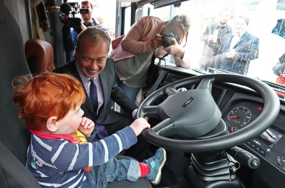 A baby drove the Lib Dem battlebus