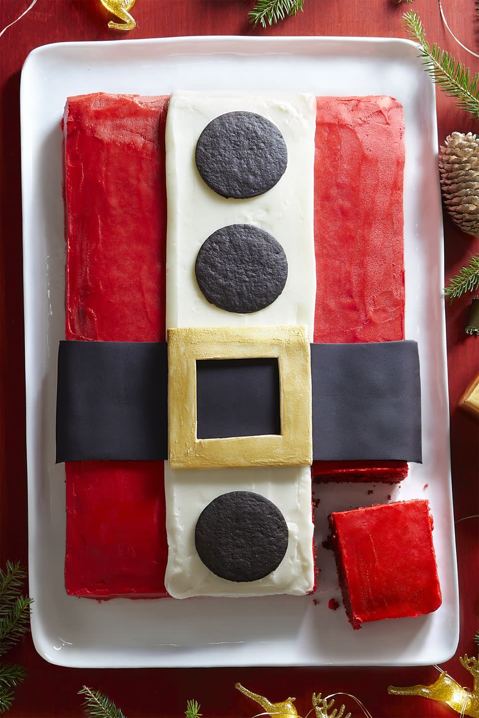 <p>Enjoy a slice of good ol' St. Nick cake to kick off the holiday season. </p><p><em><a href="https://www.womansday.com/food-recipes/food-drinks/recipes/a60667/santa-cake-recipe/" rel="nofollow noopener" target="_blank" data-ylk="slk:Get the recipe.;elm:context_link;itc:0;sec:content-canvas" class="link ">Get the recipe.</a></em></p>