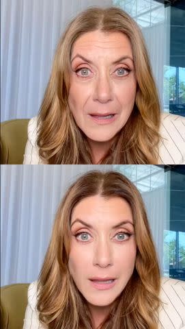 <p>katewalsh/TikTok</p> Kate Walsh tried TikTok's aging filter.