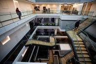 Employees use the space at U.S. chipmaker Intel Corp's "smart building' in Petah Tikva, near Tel Aviv