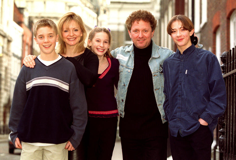 (L-R) William Theakston, Tracy Brabin, Verity-Jane Dearsley, John McAndrew and Lee Godwin at a photocall for 'The Ghost Hunter', a new six part drama series for BBC1.