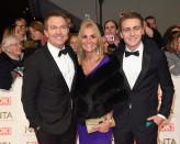 LONDON, ENGLAND - JANUARY 25: Bradley Walsh with his wife Donna Derby and their son Barney attends the National Television Awards on January 25, 2017 in London, United Kingdom. (Photo by Anthony Harvey/Getty Images)