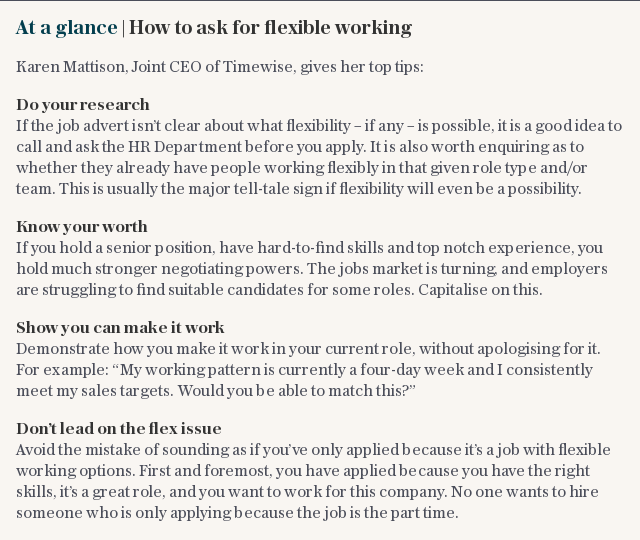 How to ask for flexible working