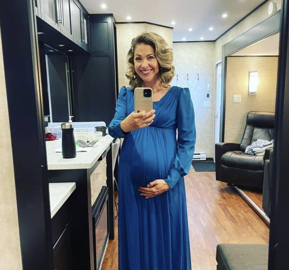 <span><span>Pascale in her baby bump, 2023</span><span>phutton/Instagram</span></span>