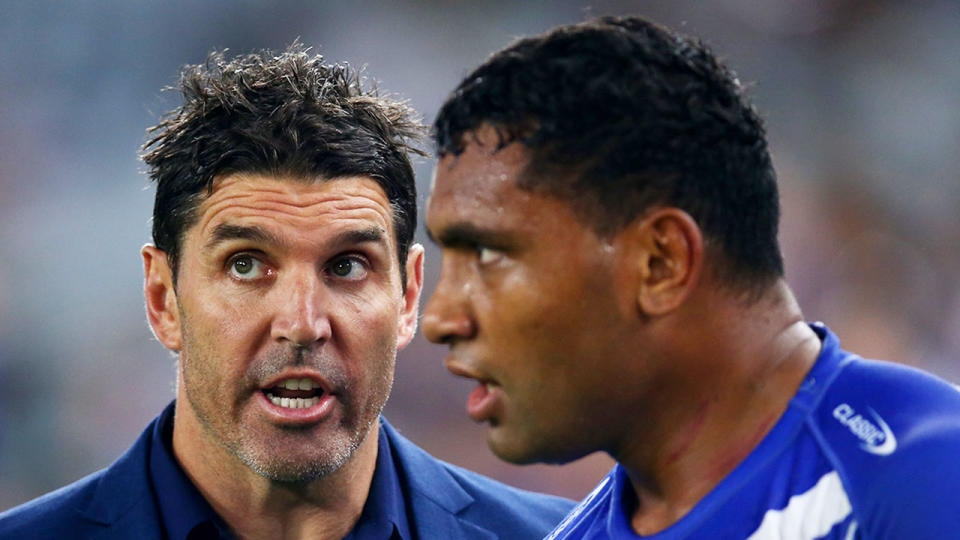 Trent Barrett's exit from the Bulldogs has thrown the futures of signings such as Tevita Pangai Junior up in the air. Pic: Getty 