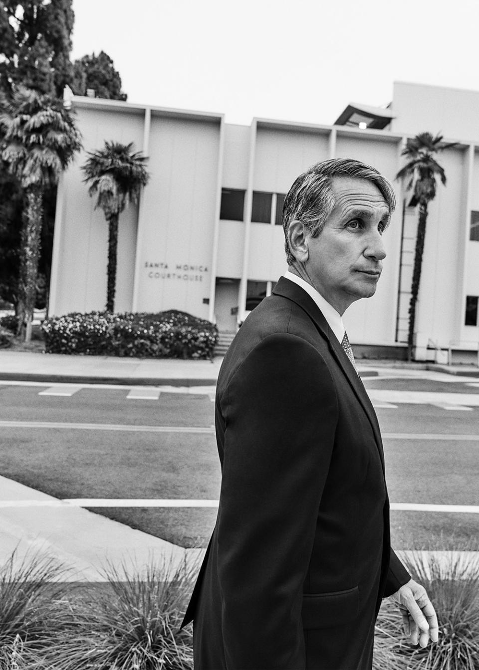 Bryan Freedman outside the Santa Monica Courthouse.