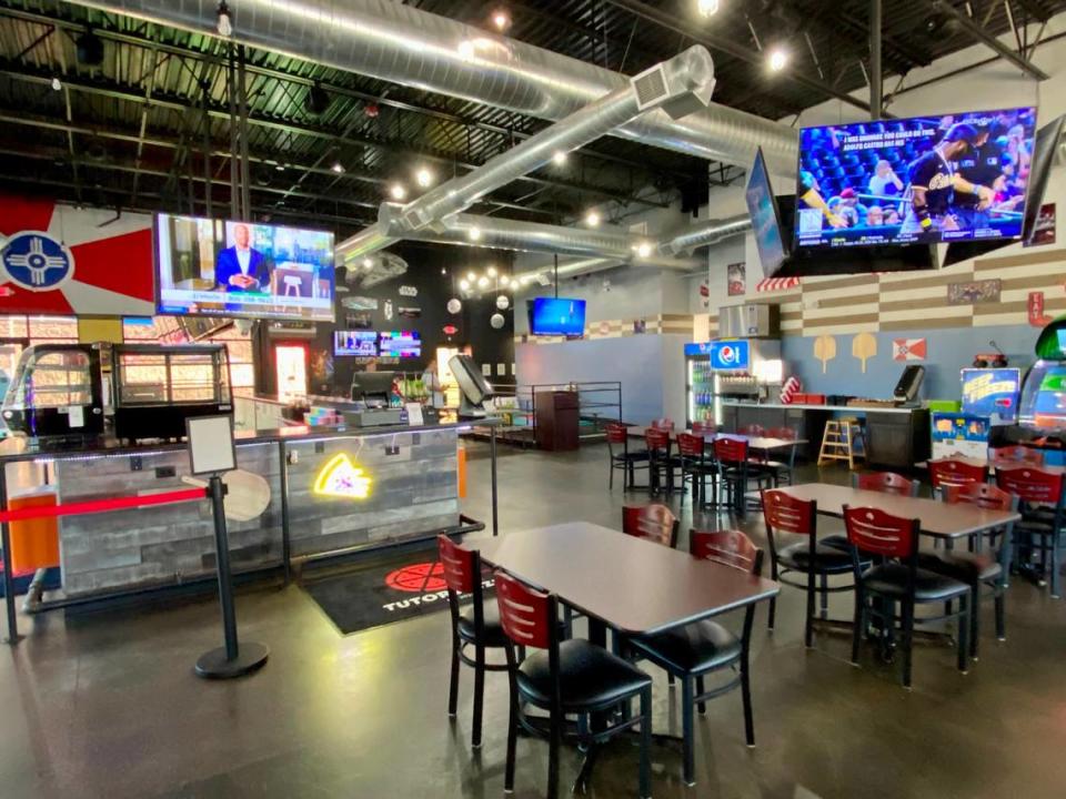 The former Tight Ends/Clutch House restaurant at Kellogg and Seneca is about to reopen as a family-friendly pizza place with arcade games and move nights.