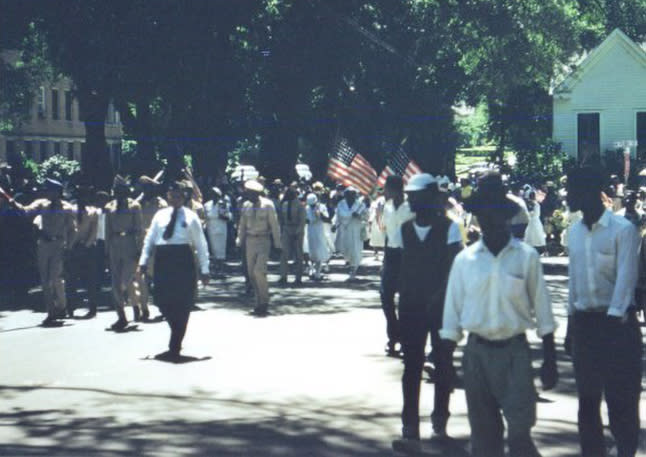 Natchez '30th of May' marchers, circa 1950s. (Courtesy of NAPAC Museum)