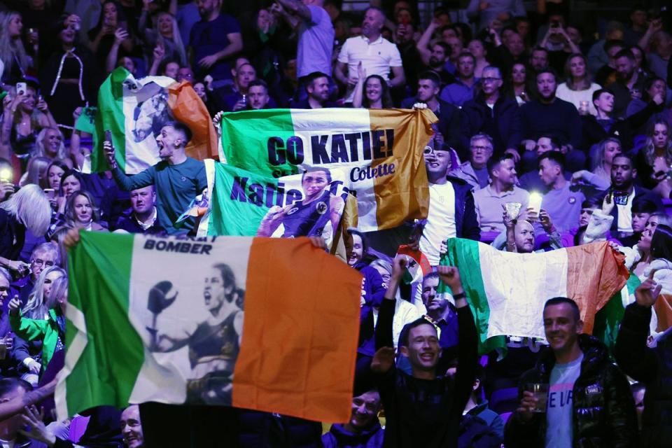Fans enjoying the pre-fight atmosphere in the 3Arena (Getty)