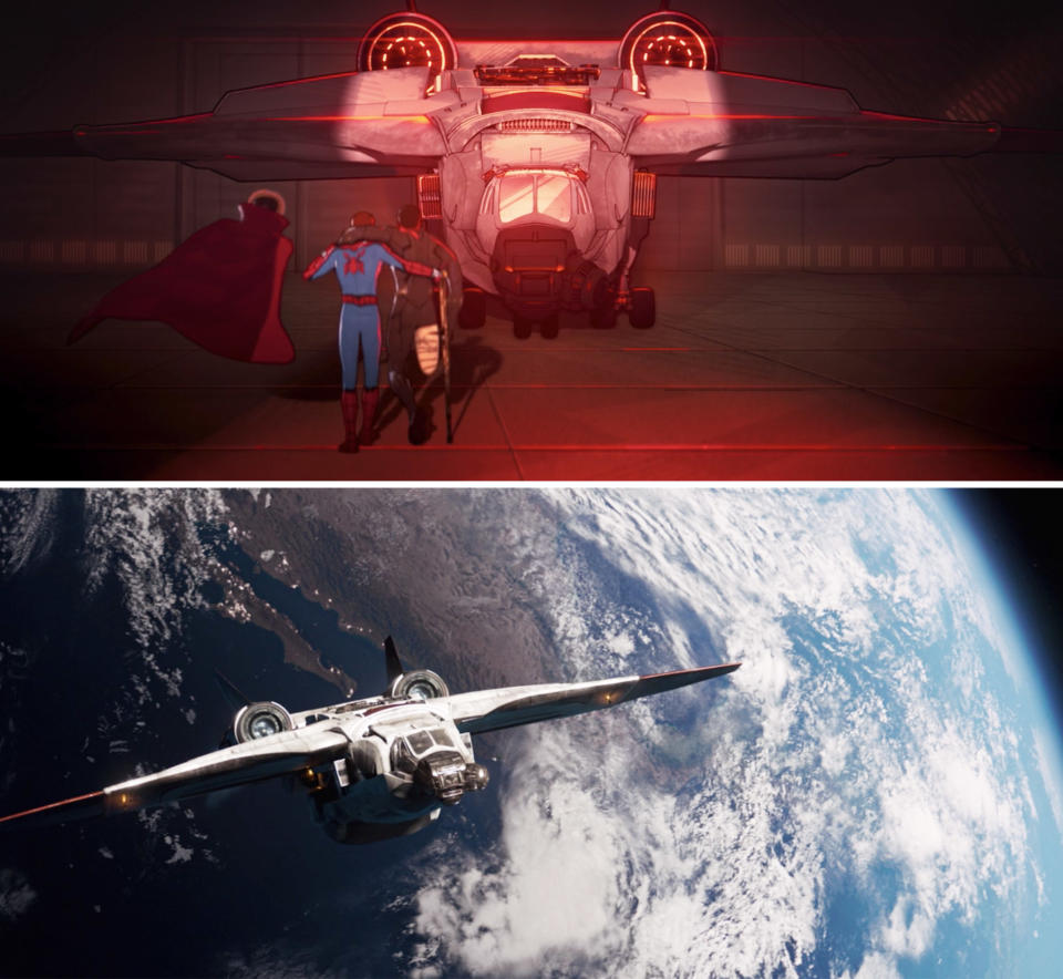 A lot of times in the MCU, they fly in Quinjets.