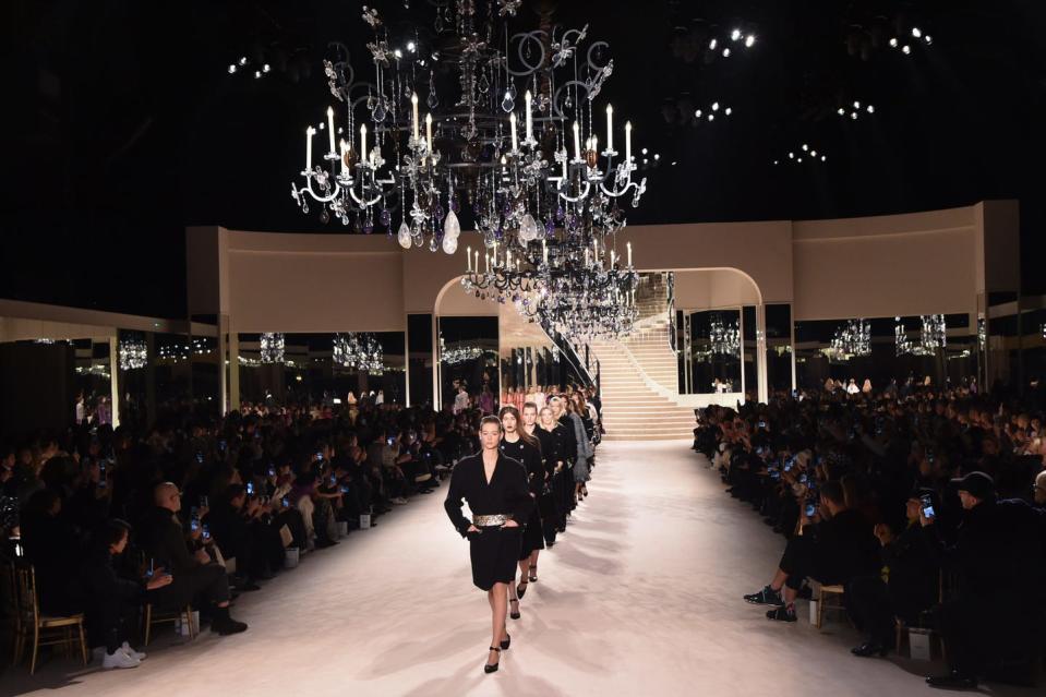 <p>Turning to the founder of the fashion house for inspiration, Creative Director Virginie Viard recreated Coco Chanel's iconic mirrored Parisian apartment inside the Grand Palais for the Metiers d'Art 19/20 show. </p>