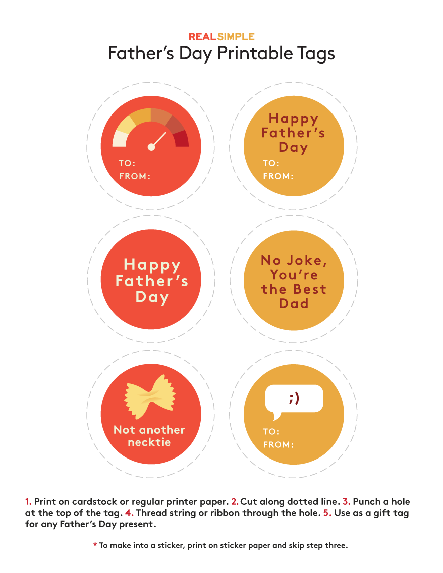 Father’s Day Printable Gift Tags