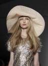 A model wears a design from the Rachel Zoe Spring 2013 collection at Fashion Week in New York, Wednesday, Sept. 12, 2012. (AP Photo/Kathy Willens)