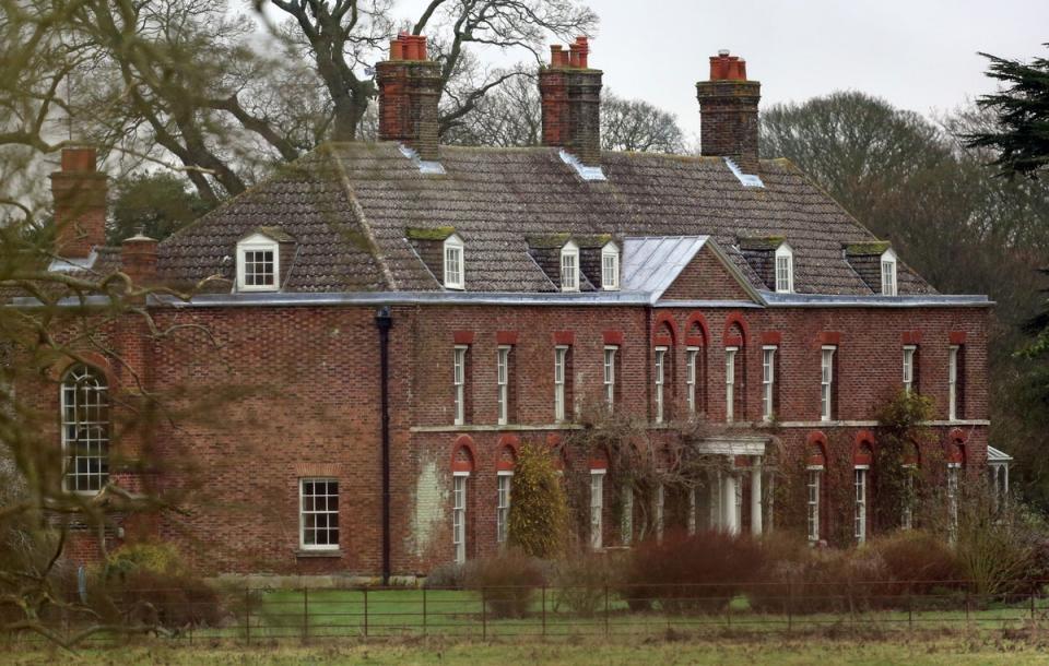 Anmer Hall, the Prince and Princess of Wales’s 10-bedroom country retreat, was a gift to the couple from the Queen following their wedding (PA)