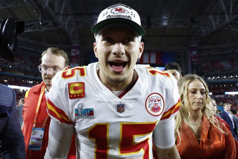 Kansas City Chiefs star Patrick Mahomes was one of three passers profiled on the first season of Netflix's "Quarterback." File Photo by John Angelillo/UPI