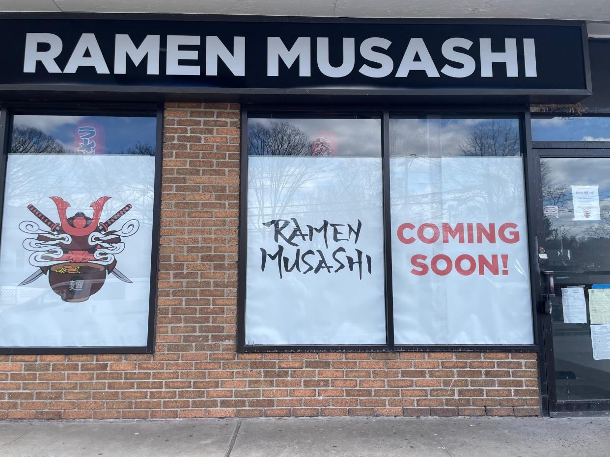 Ramen Musashi, with a location in Scarsdale, is opening sometime later this spring in Ardsley on Saw Mill River Road. Photographed March 2024