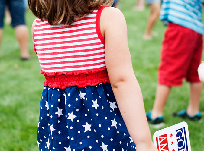 37. Dress them in red, white and blue