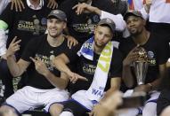 <p>After pushing hard – too hard, perhaps – for their record 73 wins in 2015-16 before running out of gas in the playoffs, the Warriors didn’t seem terribly motivated to dominate the regular season. They lost their share of close games in the opening months. But with Durant fully assimilated and a title in sight, Golden State produced an offensive onslaught for the ages. Starting in mid-March, the Warriors won 31 of 33 games, including 15 straight to open the playoffs before LeBron James and the Cavaliers prevented the first postseason sweep in NBA history. Best team ever? Not quite, but with Durant, Curry, Draymond Green and Klay Thompson in their primes, there’s always next year. And the year after. </p>