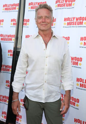 <p>Paul Archuleta/Getty</p> John Schneider attends the opening of the Hollywood Museum's new exhibit honoring Abbott and Costello at The Hollywood Museum on July 20, 2023