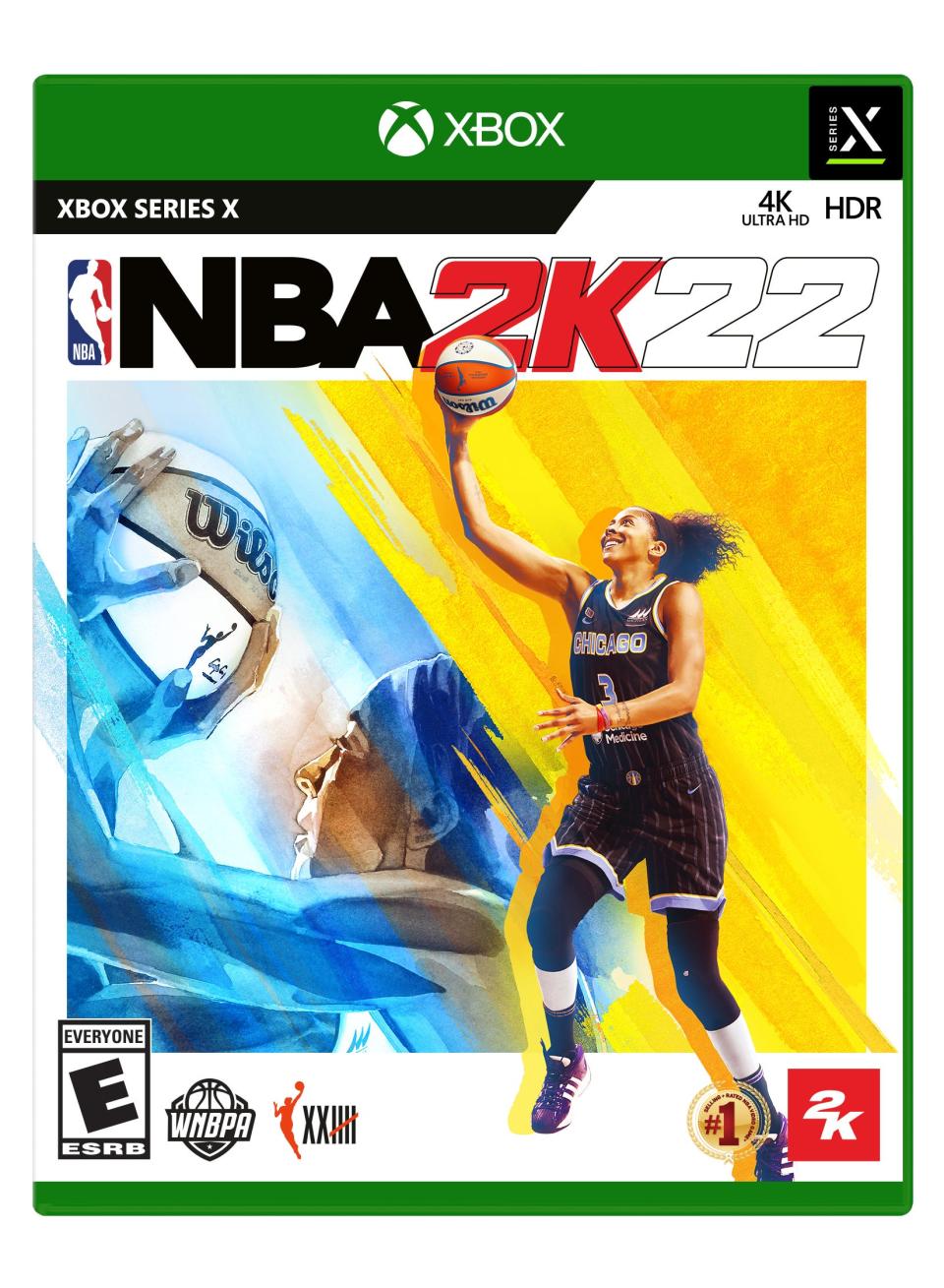 NBA 2K22 box cover featuring Candace Parker.