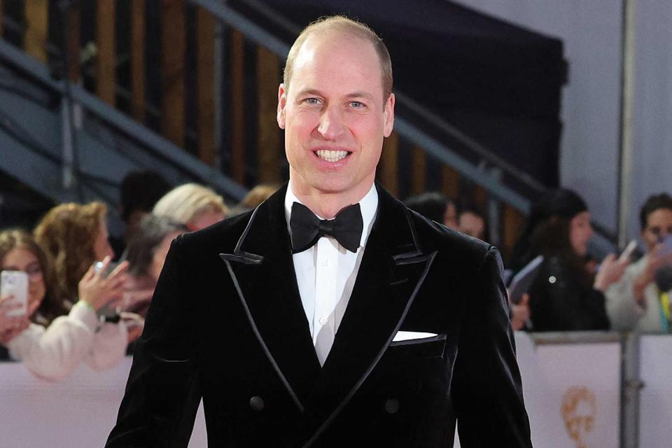 <p>Chris Jackson/Getty</p> Prince William at the 2023 BAFTA awards in London