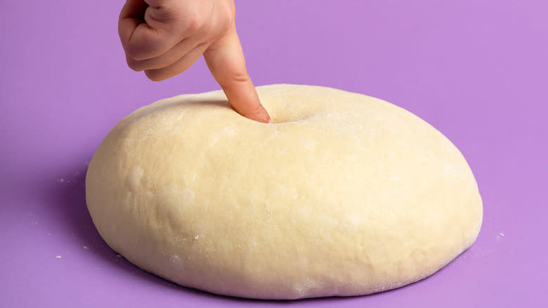 Checking dough's consistency