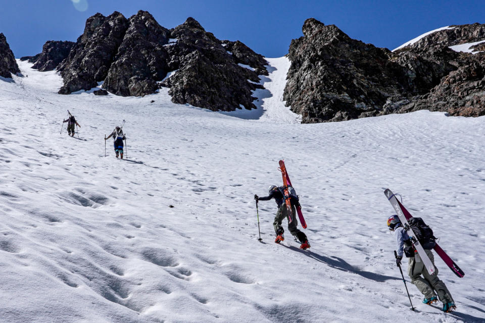 Townsend and co. ascend the Bloody Couloir<p>Courtesy: Cody Townsend- The Fifty Project</p>