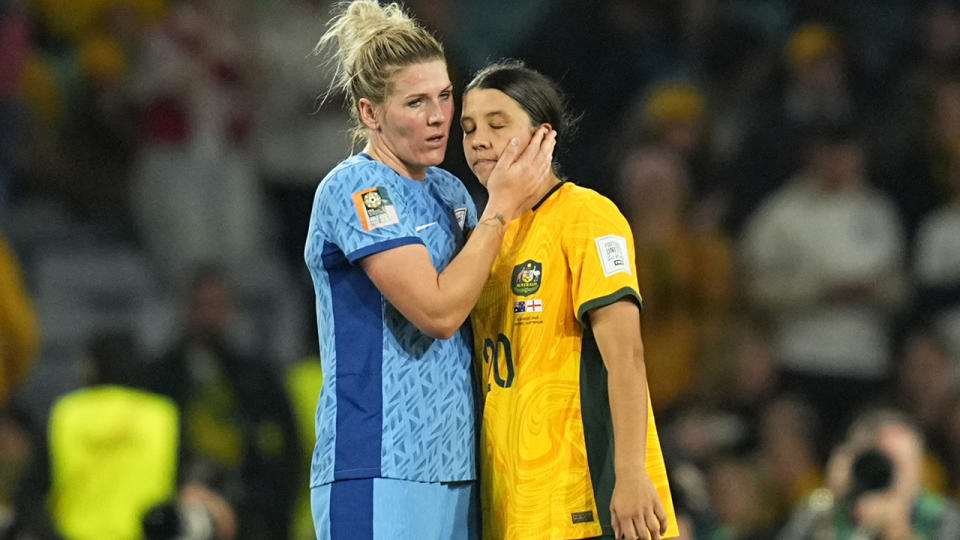 Millie Bright and Sam Kerr. 