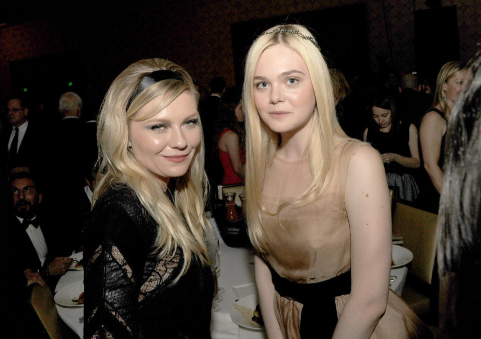 Kirsten Dunst just posted a photo of Elle Fanning that has us screaming QUIET ON SET