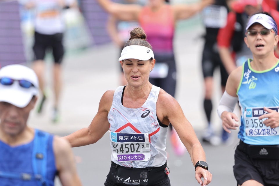 Natalie Dau at the recent Tokyo marathon. PHOTO: Amazon