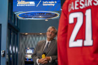 Founder & CEO of Monumental Sports & Entertainment and owner of the Washington Wizards and the Washington Capitals Ted Leonsis appears at a ribbon cutting for the William Hill Sportsbook at Monumental Sports & Entertainment's Capital One Arena in Washington, Wednesday, May 26, 2021. (AP Photo/Andrew Harnik)