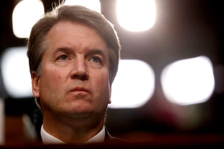 U.S. Supreme Court nominee Judge Brett Kavanaugh listens during his U.S. Senate Judiciary Committee confirmation hearing on Capitol Hill in Washington, U.S., September 4, 2018. REUTERS/Joshua Roberts